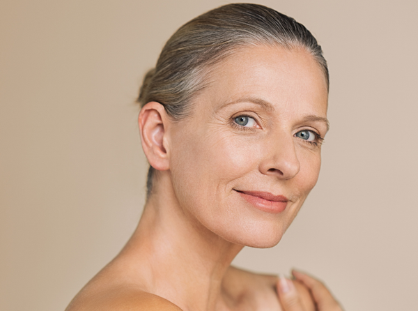 Middle aged woman experiencing menopause