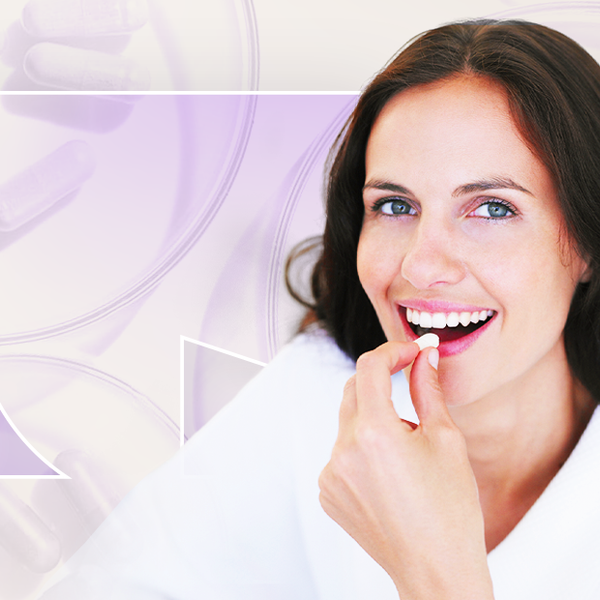 woman taking supplements