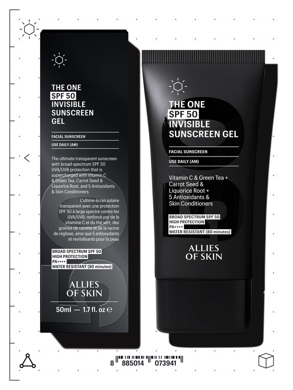 Allies of Skin THE ONE SPF50 Vitamin C & Green Tea Invisible Gel 50ml