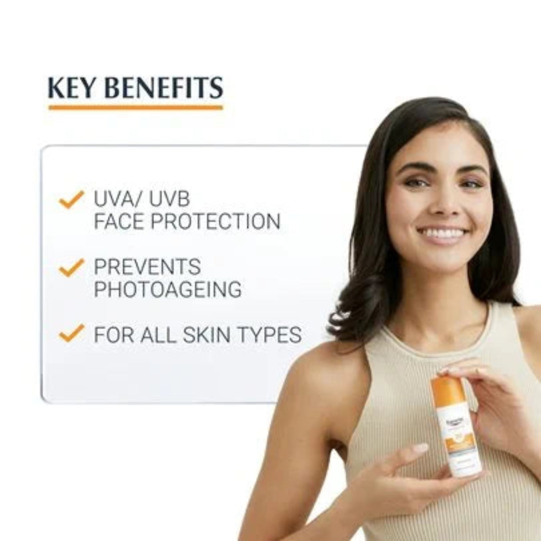 Eucerin Photoaging Control Sun Fluid SPF50 50ml key benefits