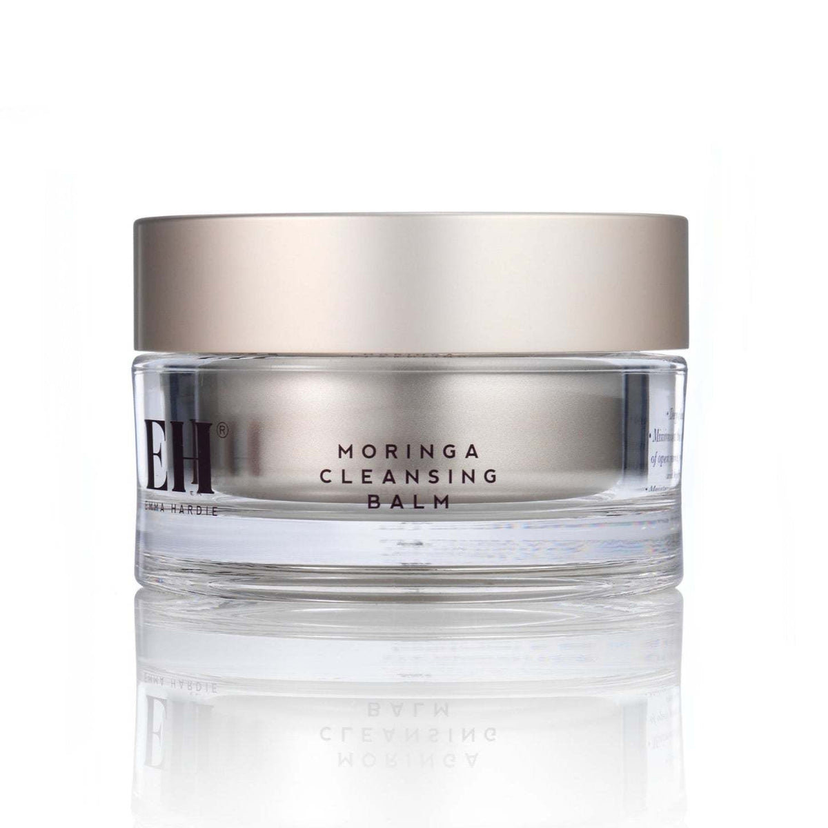 Emma Hardie Moringa Cleansing Balm in glass jar on white background