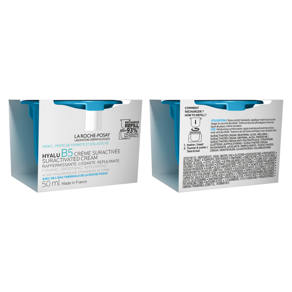 La Roche-Posay Hyalu B5 Suractivated Anti-wrinkle Firming Cream Refill with 3 forms of Hyaluronic Acid, Vitamin B5 and Ectoin 50ml