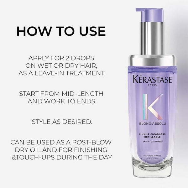 Kerastase L'HUILE CICAGLOSS REFILLABLE HAIR OIL 75mL