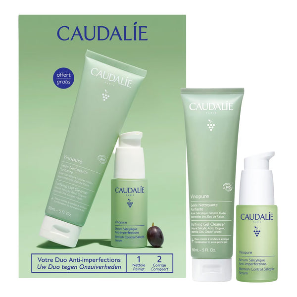 Caudalie Vinopure Clear Skin Cleanse & Treat Set (Worth £52)
