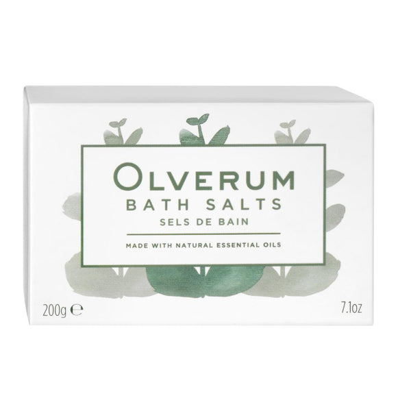 Olverum Bath Salts packaging 