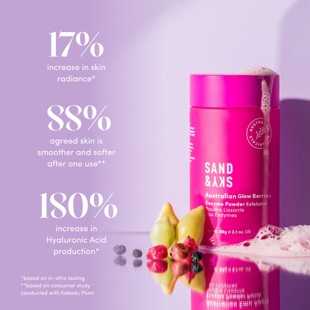 Sand & Sky Australian Glow Berries Enzyme Powder Exfoliator