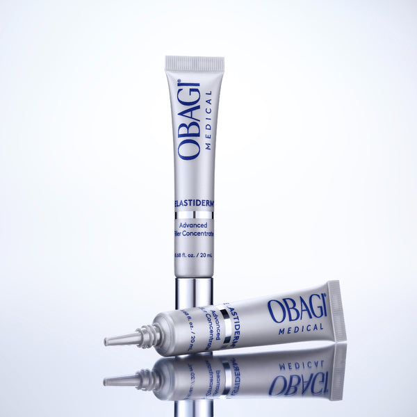 Obagi Medical skincare product on a reflective surface with a light gray background
