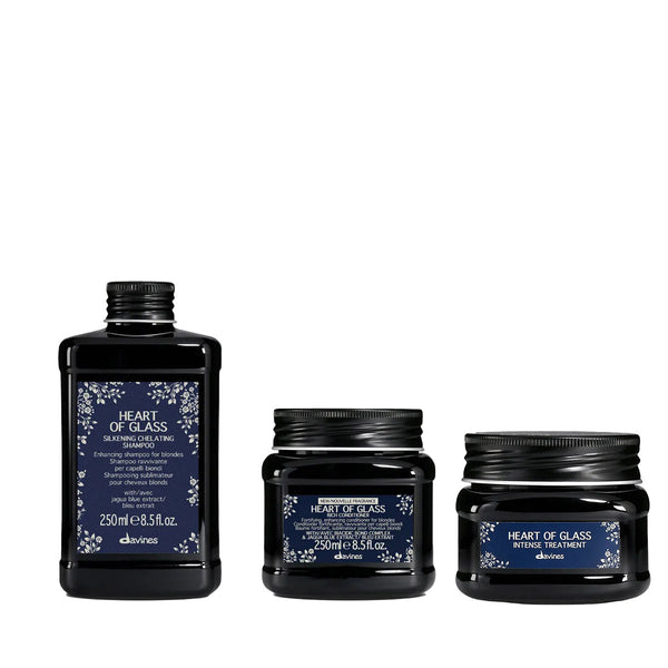 Davines Heart Of Glass Ultimate Blonde Haircare Trio (Worth £85.25)
