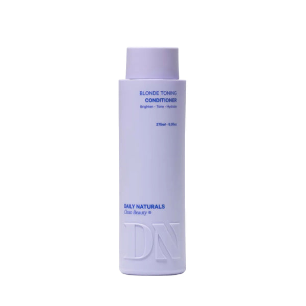 Purple bottle of Blonde Toning Conditioner by Daily Naturals on a white background