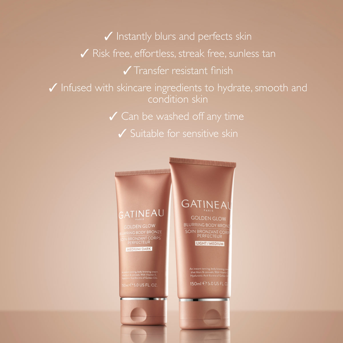 GATINEAU Golden Glow Blurring Body Bronze Medium Dark 150ml