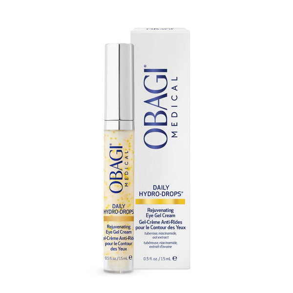 Obagi Medical Daily Hydro-Drops eye gel cream with packaging on a white background