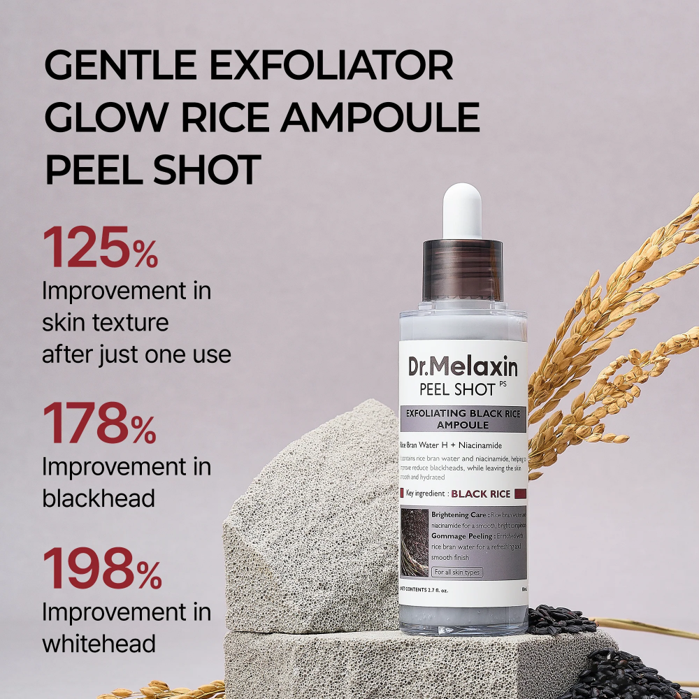 Dr. Melaxin Peel Shot Exfoliating Black Rice Ampoule 80ml