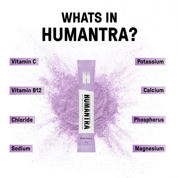 Humantra Elderberry Electrolyte Powder, 20 Sachets