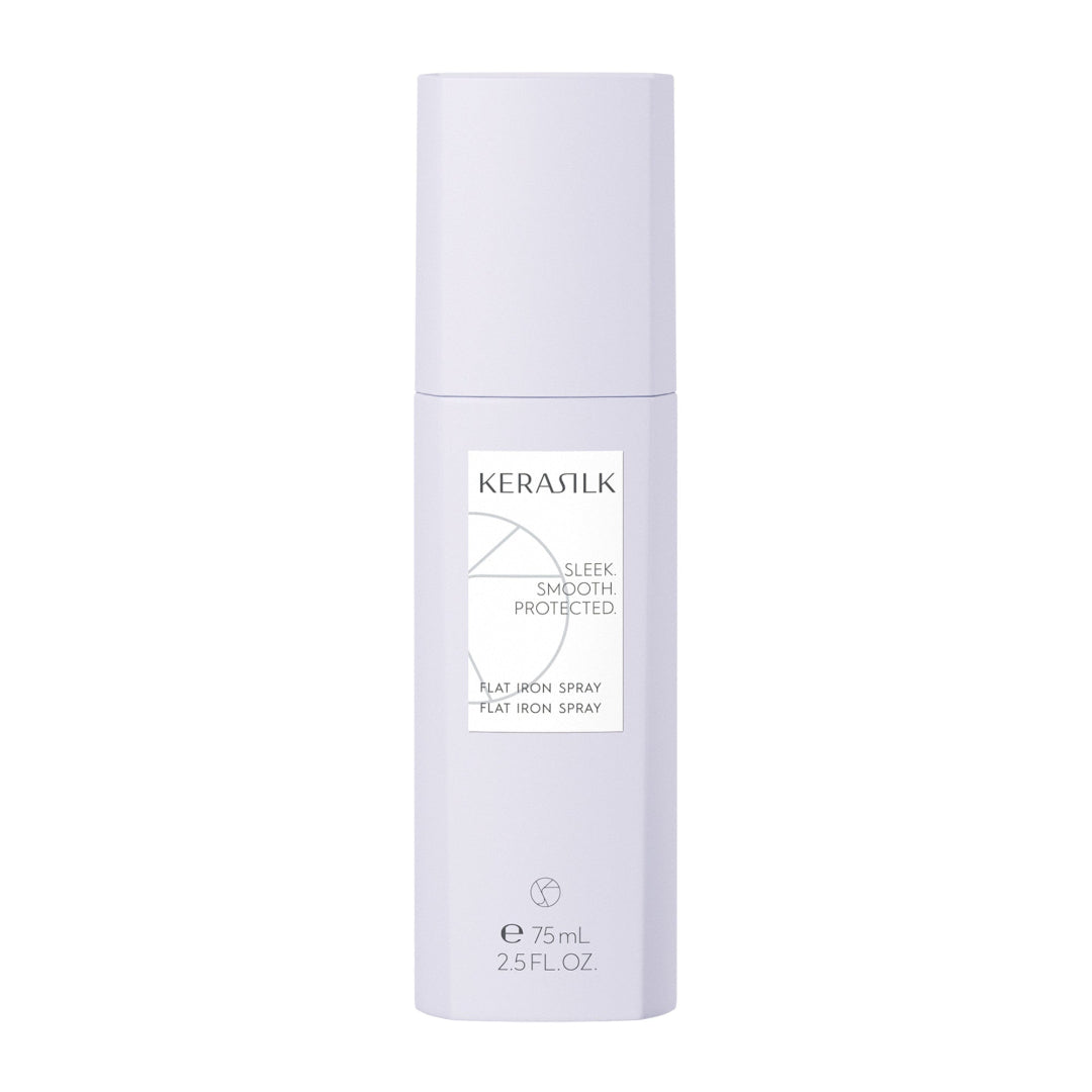 Kerasilk flat iron spray bottle on a white background