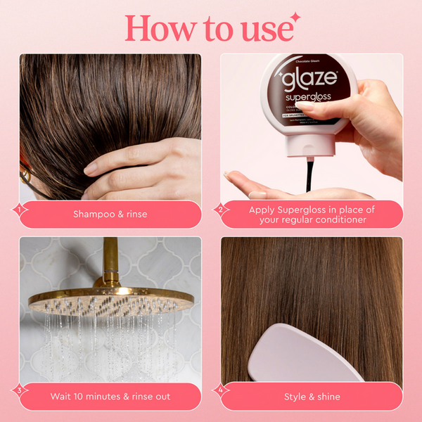 Glaze Supergloss Color Conditioning Hair Gloss Luminous Liquorice For Instant Shine 190ml