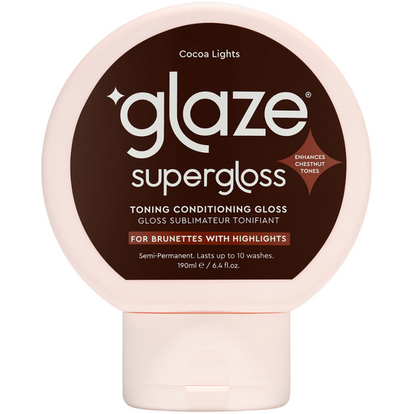 Glaze Supergloss Clear Conditioning Hair Gloss Cocoa Lights For Instant Shine 190ml