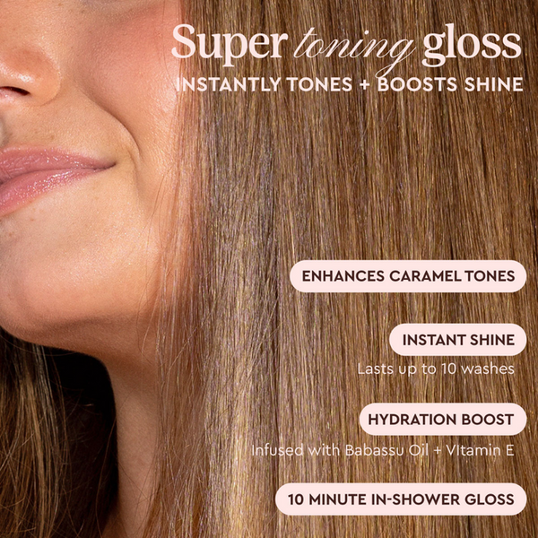 Glaze Supergloss Toning Conditioning Hair Gloss Caramel Lights For Instant Shine 190ml