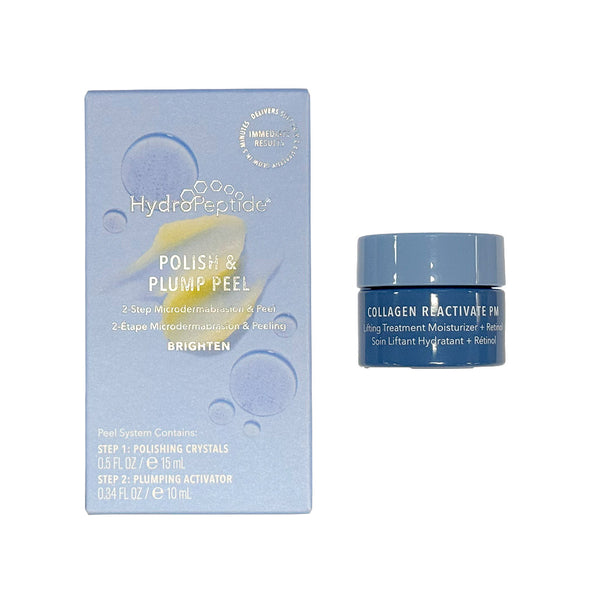 Freebie: HydroPeptide Polish & Plump Face Peel Duo with Collagen ReActivate PM