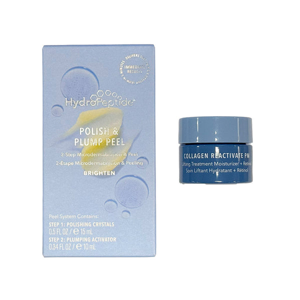 ‍Freebie: HydroPeptide Polish & Plump Face Peel Duo with Collagen ReActivate PM 15ml + 10ml + 15ml (100% off)