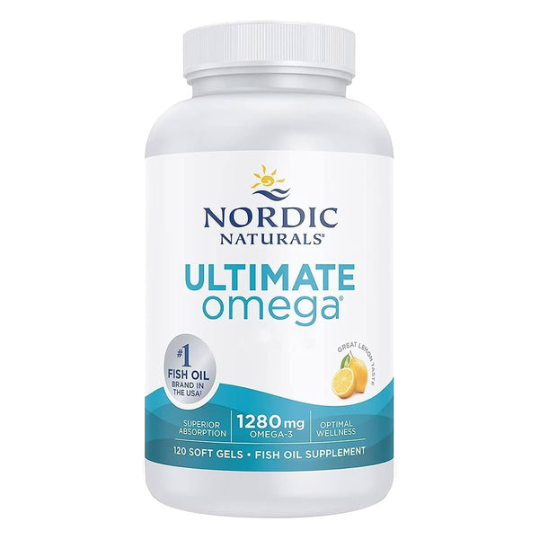 Nordic Naturals Ultimate Omega + CoQ10 1280mg Lemon 120 Softgels