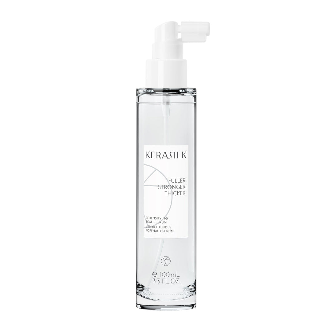Kerastik hair serum bottle on a white background