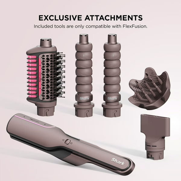 Shark FlexFusion Straight 5-in-1 Air & Ceramic Styling, Drying & Straightening System with Storage Case – Cosmic Blush