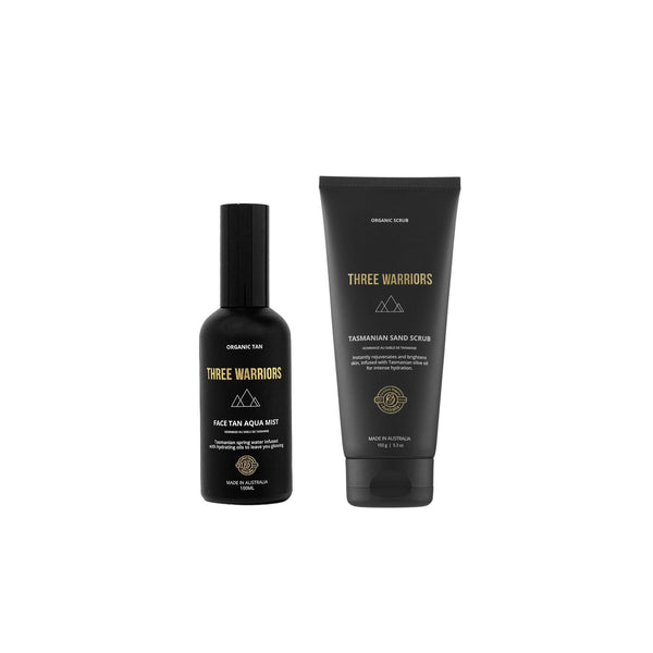 Three Warriors Body Scrub & Face Tan Spray
