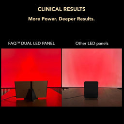 A promotional comparison graphic with the text 'CLINICAL RESULTS More Power. Deeper Results.