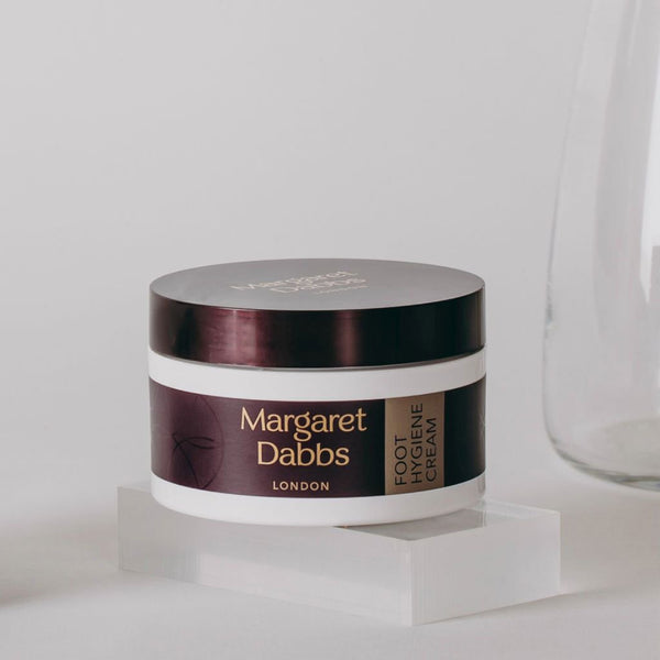 Jar of Margaret Dabbs Foot Hygiene Cream on a white background