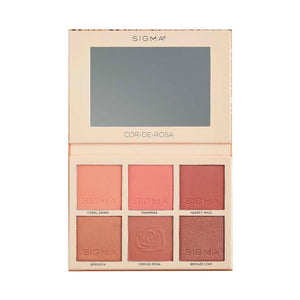 a open Sigma Beauty Cor-de-Rosa Blush Palette