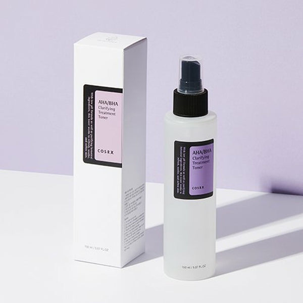 COSRX AHA/BHA Clarifying Treatment Toner and packaging